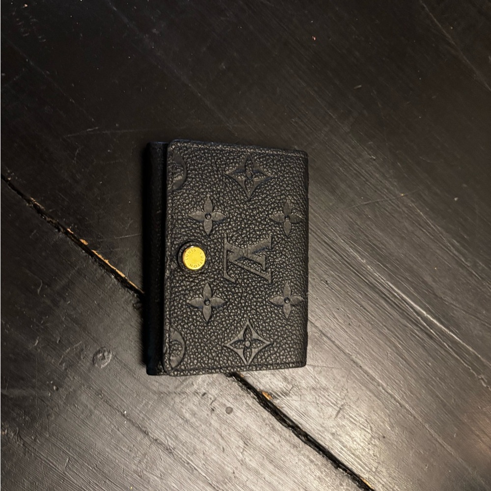 Louis Vuitton Black Textured Card Holder